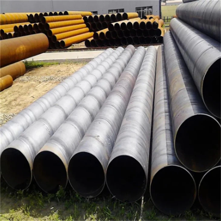 A106 oglekļa melna spirālveida metināta tērauda caurule